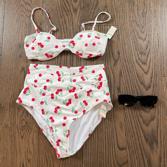 aerie Other - Aerie New Bikini Set Cherries High Rise sz S and M lot of 3
